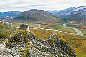 View Of Brooks Range Near Noatak River, Gates Of The Arctic National Park, Northwestern Alaska, Above The Arctic Circle, Arctic Alaska, Summer.
