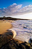 'Kua Bay Beach park at sunset; Big Island, Hawaii, United States of America'