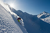 Lynsey Dyer Skiing In The Backcountry Of The Chugach Mountains In Late Winter, Southcentral Alaska.