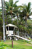 'Lifeguard stand at Hanauma Bay; Oahu, Hawaii, United States of America'