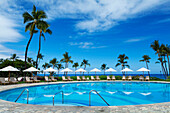 'Swimming pool at a resort on the South Kohala Coast; Big Island, Hawaii, United States of America'