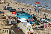 Beach club for children with mickey magazine, fouras, charente-maritime (17), france