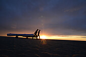 The kayak bic tobago rotomod mambo in the bay of somme, picardy, france