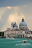 Punta della Dogana, and Santa Maria della Salute church behind, Venice, UNESCO World Heritage Site, Veneto, Italy, Europe