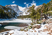 Bear Lake in winter, Rocky Mountain National Park, Colorado, United States of America, North America