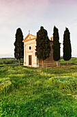 Capella di Vitaleta, Val d'Orcia, UNESCO World Heritage Site, Province Siena, Tuscany, Italy, Europe