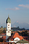 St. Andreas Church, Nesselwang, Ostallgau, Allgau. Allgau Alps, Bavaria, Germany, Europe
