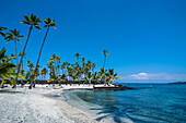 White sand beach. Puuhonua o Honaunau National Historical Park, Big Island, Hawaii, United States of America, Pacific