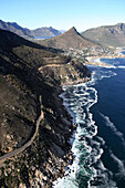 South Africa. Aerial view. Cape Town. Road to Llandudno.