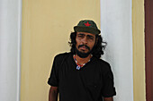 Portrait of a man alike Che Guevara, Cienfuegos, Cuba, Caribbean