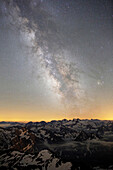 France, Hautes Pyrenees. Pic du Midi Observatory. Milky Way (Sagittarius and Scorpio).