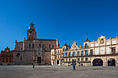 Spain, Castilla Leon Community, Valladolid Province, Medina del Campo City, Main Square and City Hall Bldg.