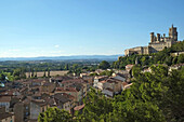 France, Herault, Beziers, St. Nazaire Cathedral and below, St. Jude Church.