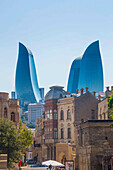 Azerbaijan, Baku City, Old Baku City (W.H.) and Flame Towers