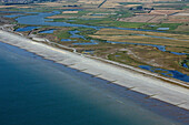 France, Somme (80) The Hable-D'Ault protected natural area of coastline (aerial view)