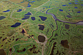 France, Somme (80) Bay of the Somme estuary labeled natural, club of the most beautiful bays in the world (aerial view)