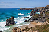 England, Cornwall, Newquay, Bedruthan Steps Beach