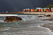 South Africa. St James beach huts.