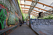 France, Paris, park of Bercy, skatepark