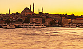 'View of Istanbul at sunset; Istanbul, Turkey'