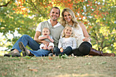 'A Family Portrait In A Park; Gresham, Oregon, Usa'