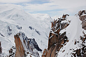 'A Snowy Mountain Range; Chamonix, France'