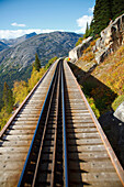 'Trestle Of The Historic Train In White Pass & Yukon Route In The Coast Mountains; Skagway, Alaska, United States Of America'