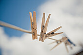 'Wooden Pegs On A Clothesline; South Caicos Turks And Caicos Islands'