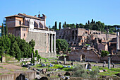 'Rome, Italy; View Of The Roman Forum'