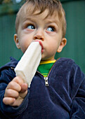 Boy Eating Ice Cream