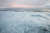 'Ice Chunks On Lake Superior; Grand Portage, Minnesota, United States of America'