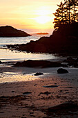 'Ucluth Beach At Wya Point At Sunset Near Ucluelet On Vancouver Island; British Columbia, Canada'