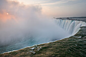 Sunrise And Horseshoe Falls - Niagara Falls Ontario Canada
