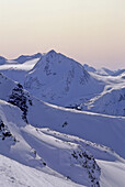 Fissile Mountain Rises From Blackcomb Mountain Ski Area, Whistler, Bc Canada