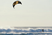 'Kitesurfing; Tarifa, Cadiz, Andalusia, Spain'