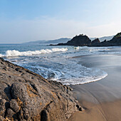 'Waves Coming Into Shore Onto The Wet Sand; Sayulita, Mexico'