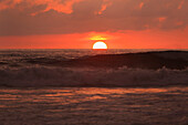 'Sunset At Santa Teresa And Mal Pais (Malpais) On The Nicoya Peninsula; Puntarenas Province, Costa Rica'