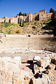 'Alcazaba and the amphitheatre;Malaga andalusia spain'