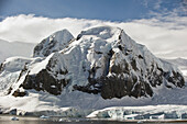 'A rugged mountain covered with snow;Antarctica'