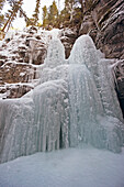 'Frozen waterfall at maligne canyon;Alberta canada'