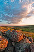 'Sunset over the frenchmen river valley in grasslands national park;Saskatchewan canada'