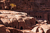 'Tombs in the rock in an ancient city;Petra jordan'
