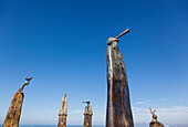 'The rotunda of the sea is one of the popular sculptures on the malecon;Puerto vallarta mexico'