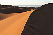 Ridge and slopes of sand landscape