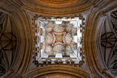 'Low Angle View Of An Ornate Ceiling; Canterbury, Kent, England'
