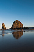 'Haystack Rock, a famous landmark; Cannon Beach, Oregon, United States of America'