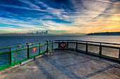 'View of Seattle from a Washington State Ferry; Seattle, Washington, United States of America'