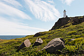 'Cape Spear lighthouse on a cliff; St. John's, Newfoundland and Labrador, Canada'