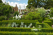 White Garden, Sissinghurst Castle Gardens, Kent, Great Britain