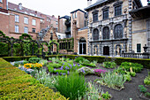 Garten am Rubenshaus Museum, dem ehemaligen Atelier und Wohnhaus von Maler Peter Paul Rubens, 1577-1640, Antwerpen, Flandern, Belgien, Europa